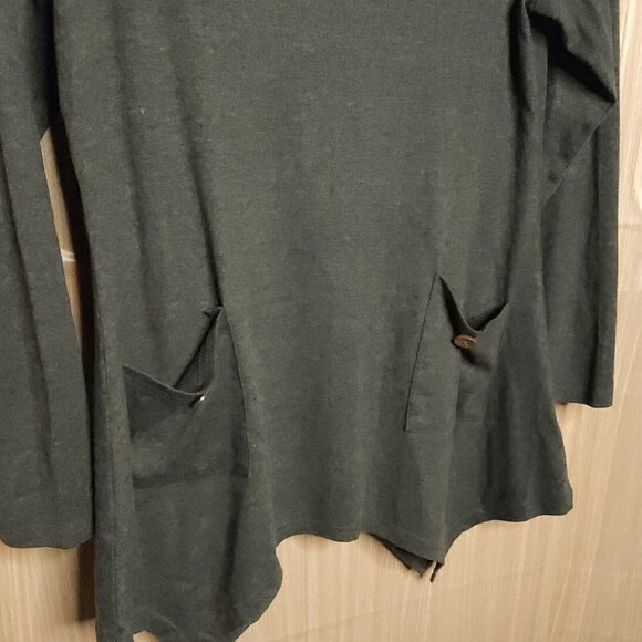 Hibelle Green Lagan Funnel Neck Tunic Medium - Picture 4 of 7
